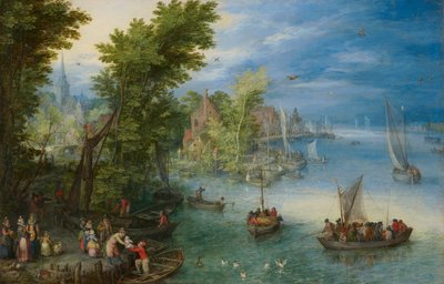 River Landscape by Jan the Elder Brueghel